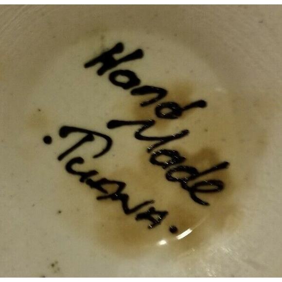 Hand Made Tuanaimato Samoa Ceramic BOWL Red Orange Ornate Pattern Eastern - Picture 6 of 11